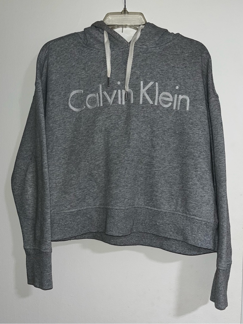 Calvin Klein Performance Gray Logo Pullover w/Thumb Hole